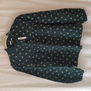 GAP Kids Green Floral Long Sleeve Top, Girls XL/12, NWT